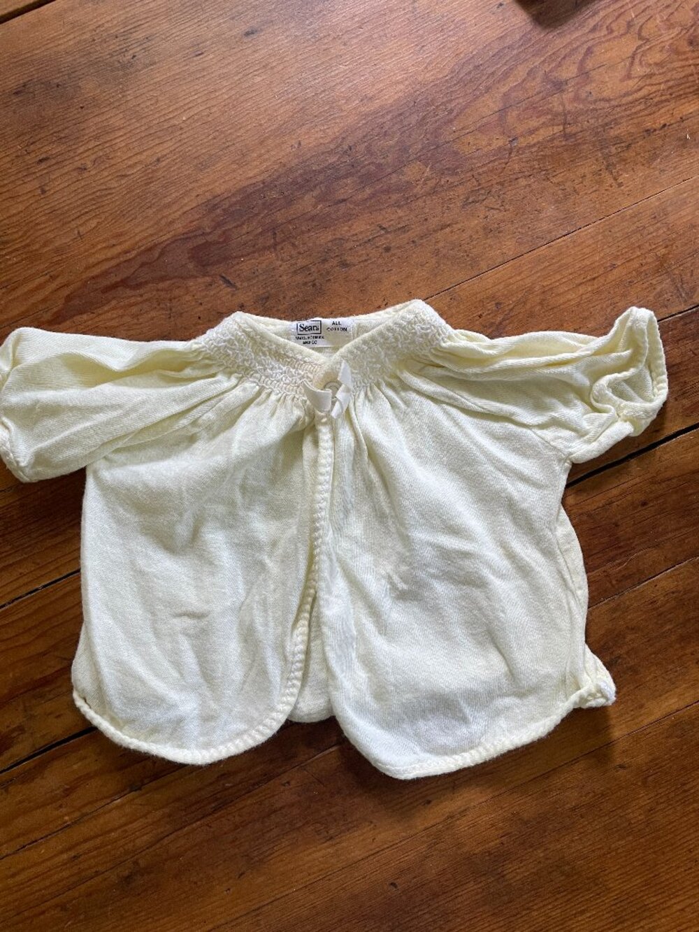 Vintage Yellow Baby Newborn Sweater